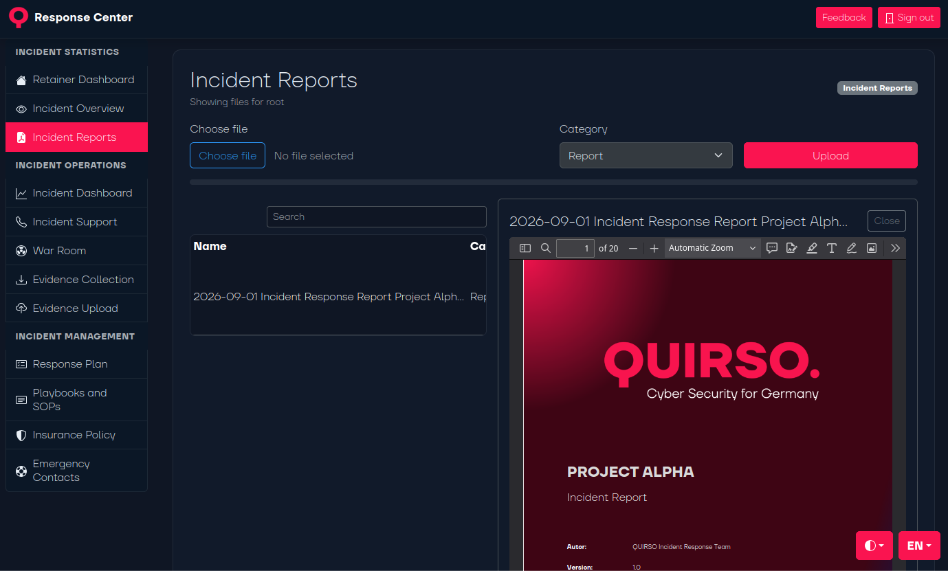QRC Incident Reports