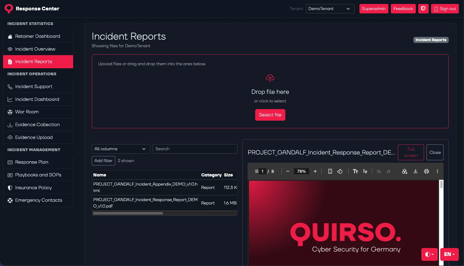QRC Incident Reports